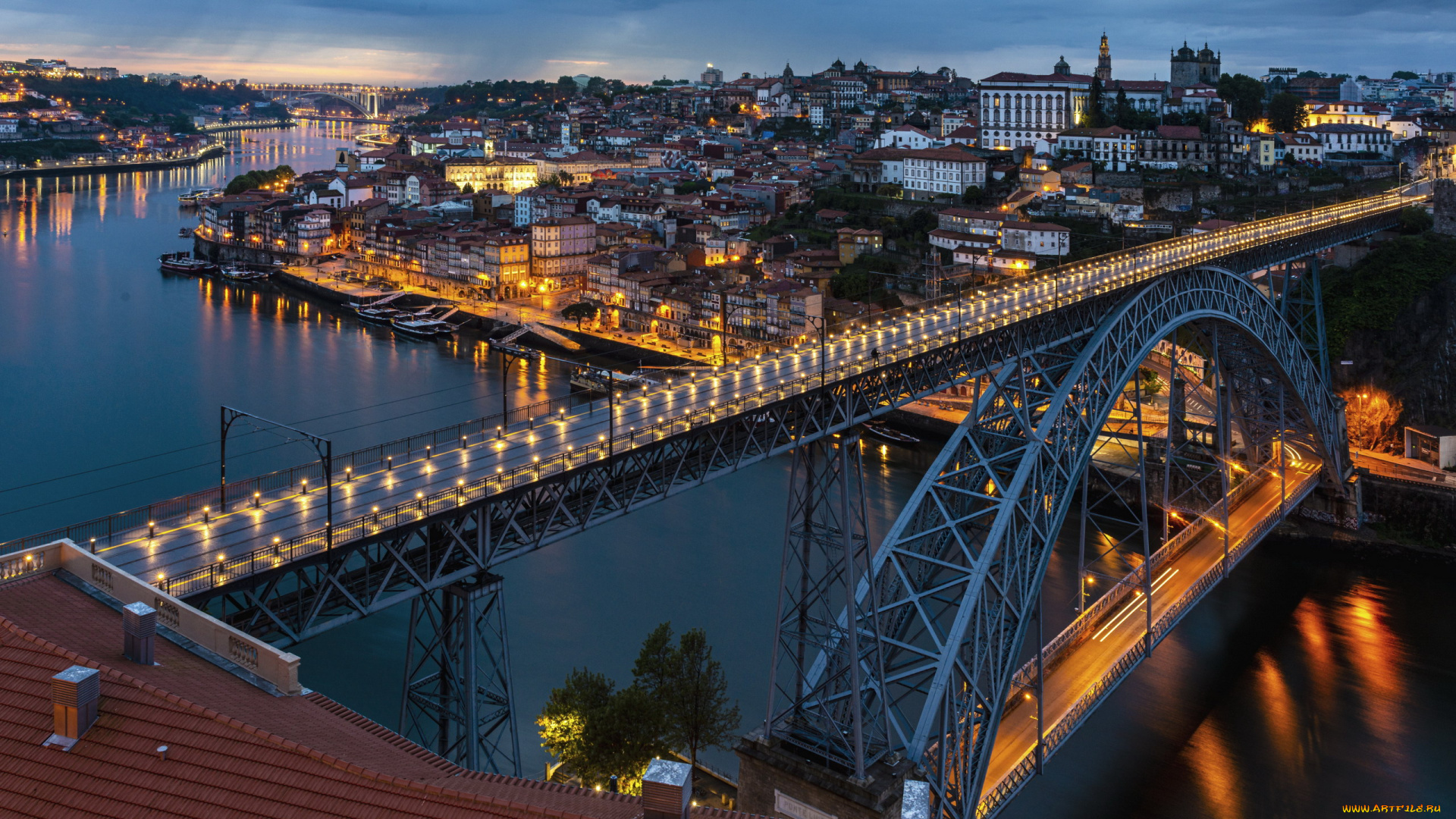 dom, luis, i, bridge, города, порту, , португалия, dom, luis, i, bridge