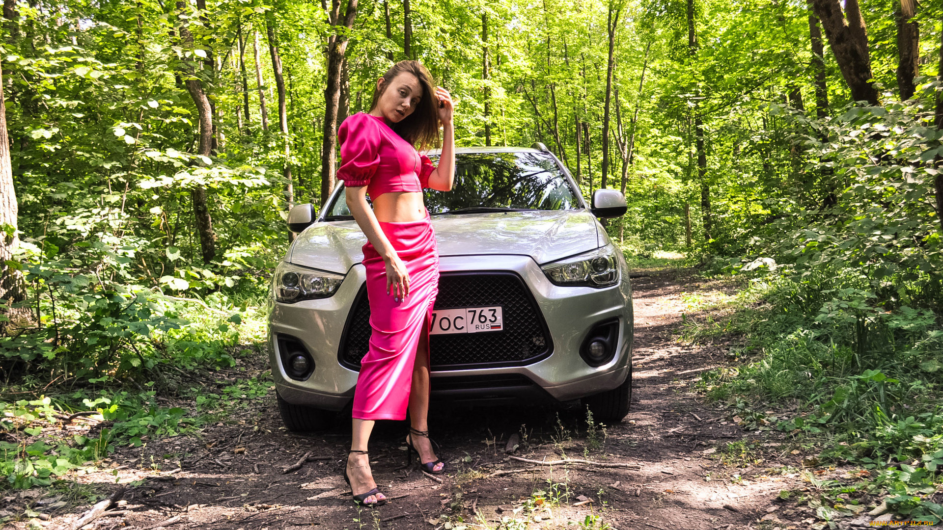 автомобили, -авто, с, девушками, mitsubishi, asx