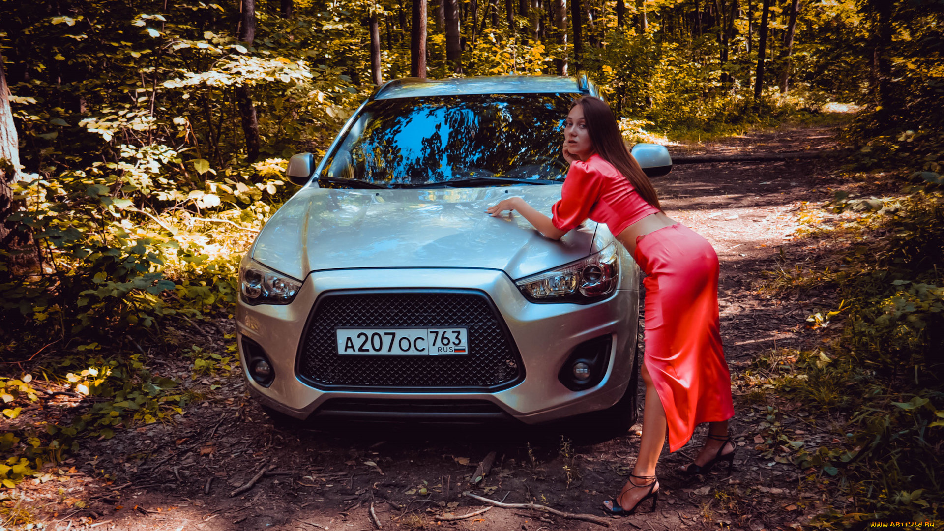 автомобили, -авто, с, девушками, mitsubishi, asx