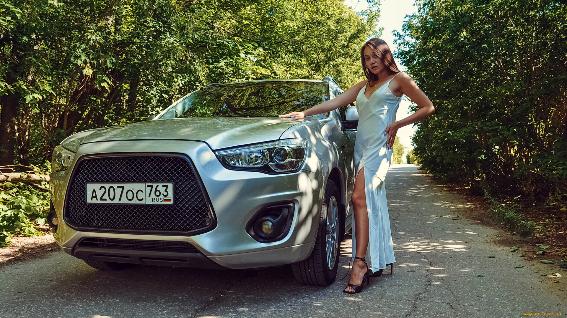 автомобили, -авто, с, девушками, mitsubishi, asx