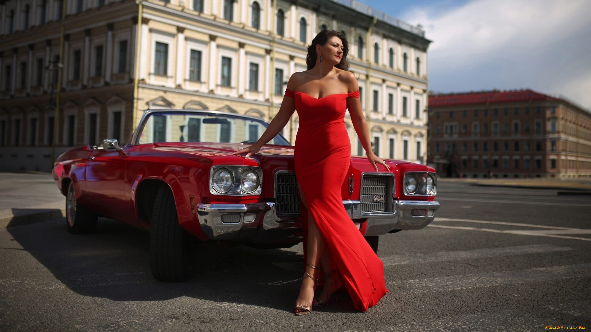 автомобили, -авто, с, девушками, oldsmobile, holiday