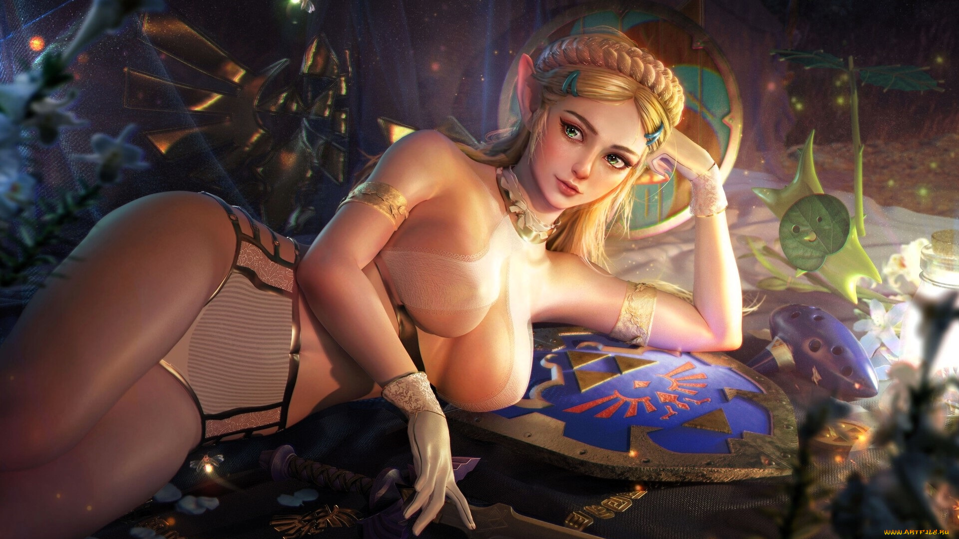 видео, игры, the, legend, of, zelda, зельда, меч, белье