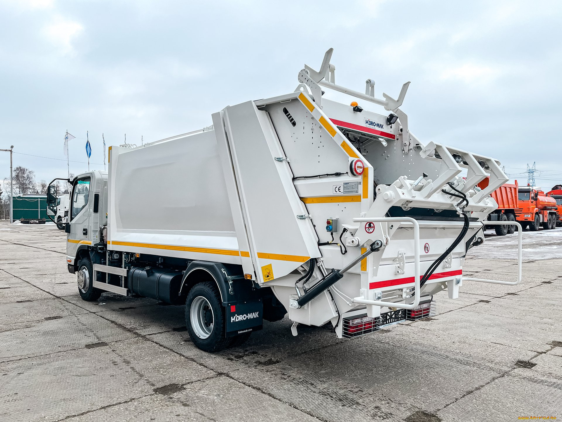 2023, камаз-компас, 43089-f5, автомобили, камаз, компас, 43089, f5, вид, сзади, мусоровоз