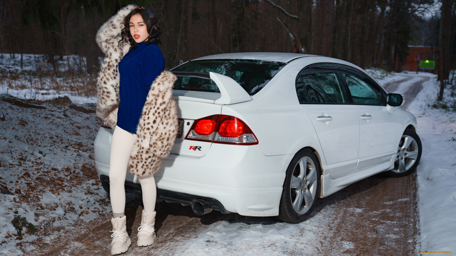 автомобили, -авто, с, девушками, honda, civic