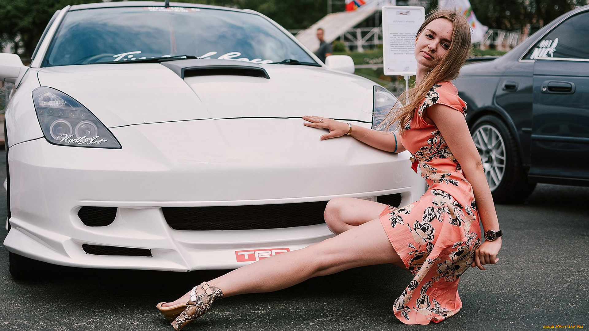 автомобили, -авто, с, девушками, красивая, девушка