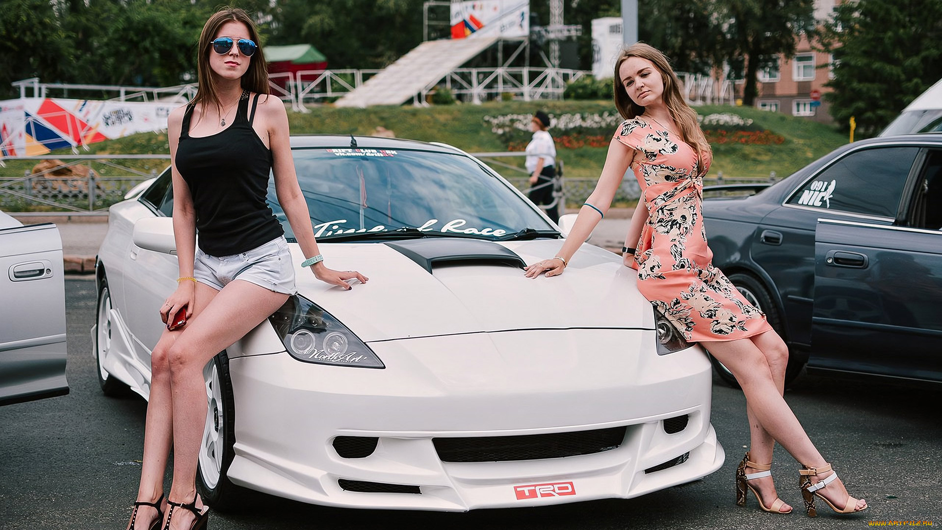 автомобили, -авто, с, девушками, красотки