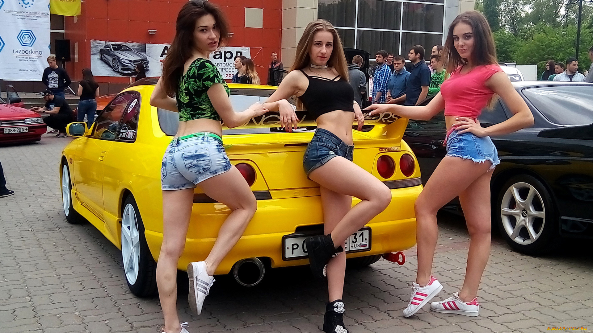 автомобили, -авто, с, девушками, красотки