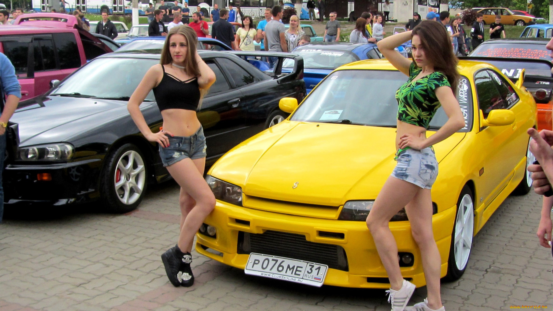 автомобили, -авто, с, девушками, красотки