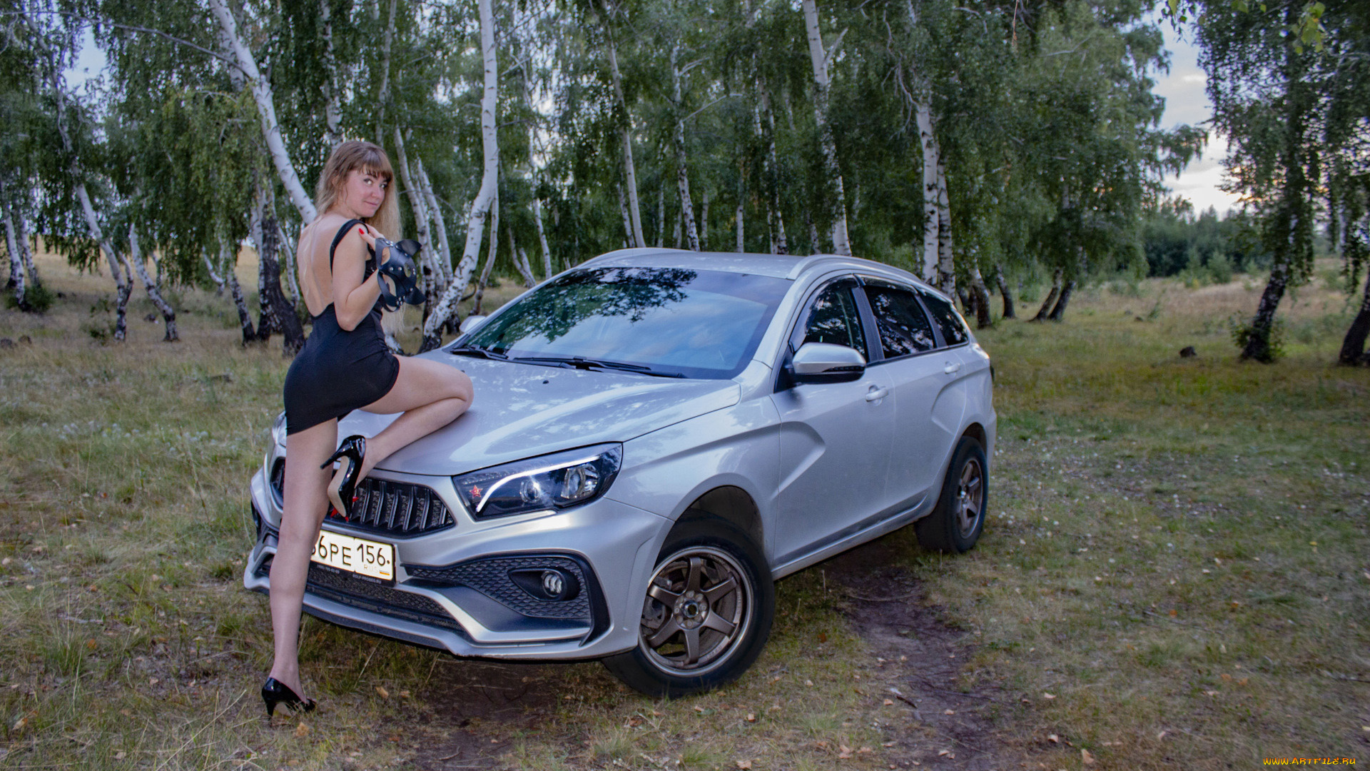 автомобили, -авто, с, девушками, lada, vesta