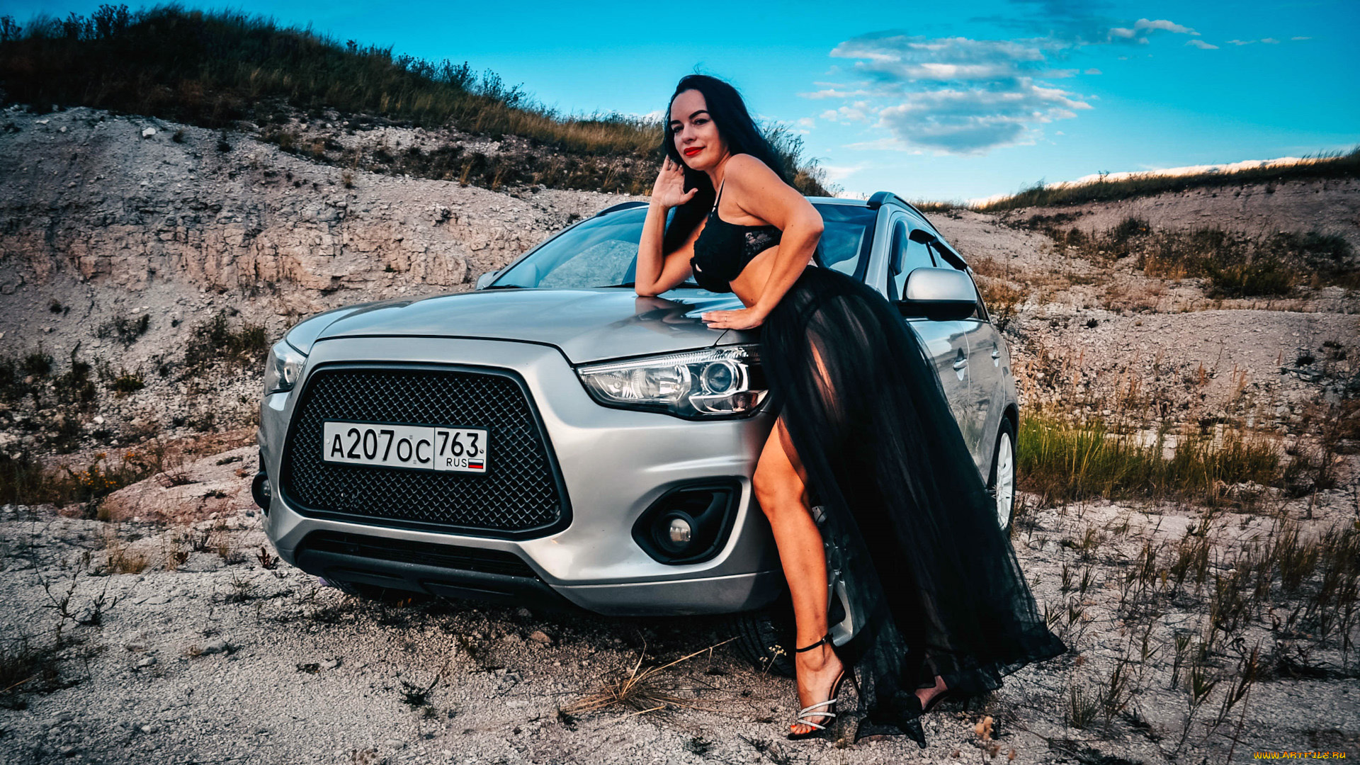 автомобили, -авто, с, девушками, mitsubishi, asx