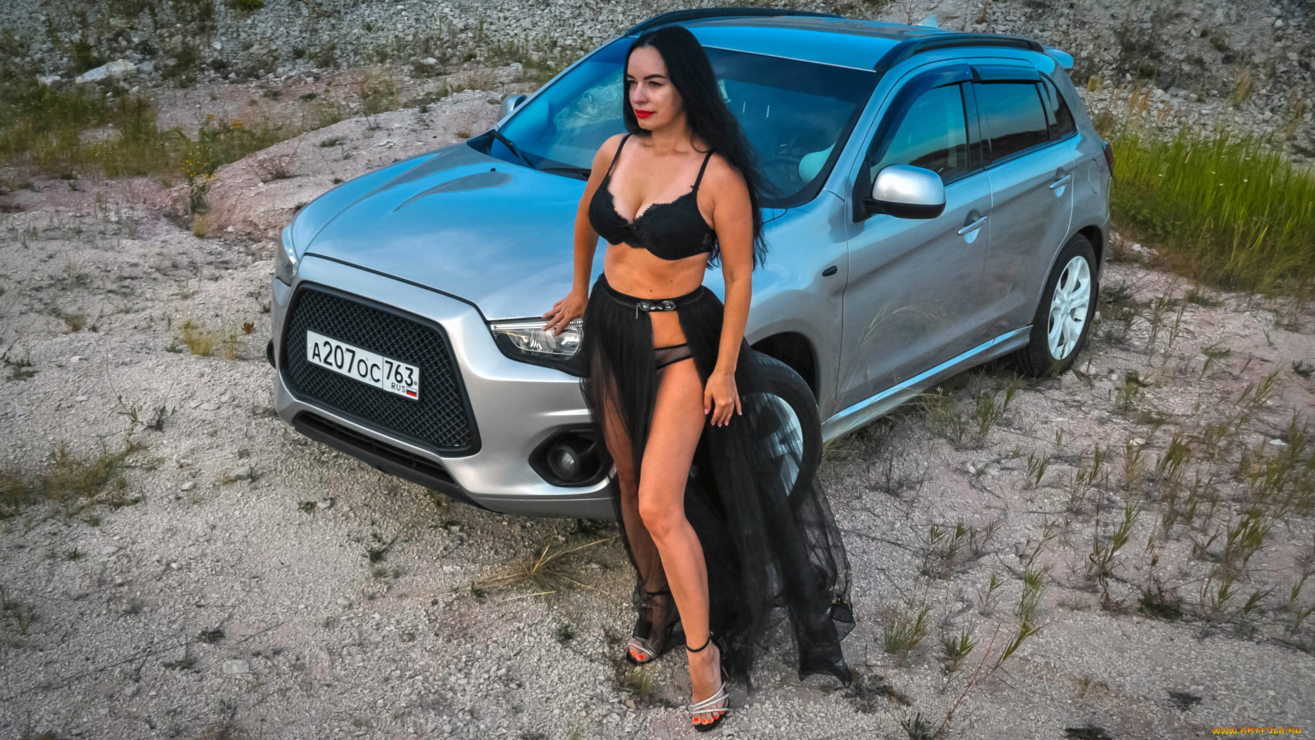 автомобили, -авто, с, девушками, mitsubishi, asx