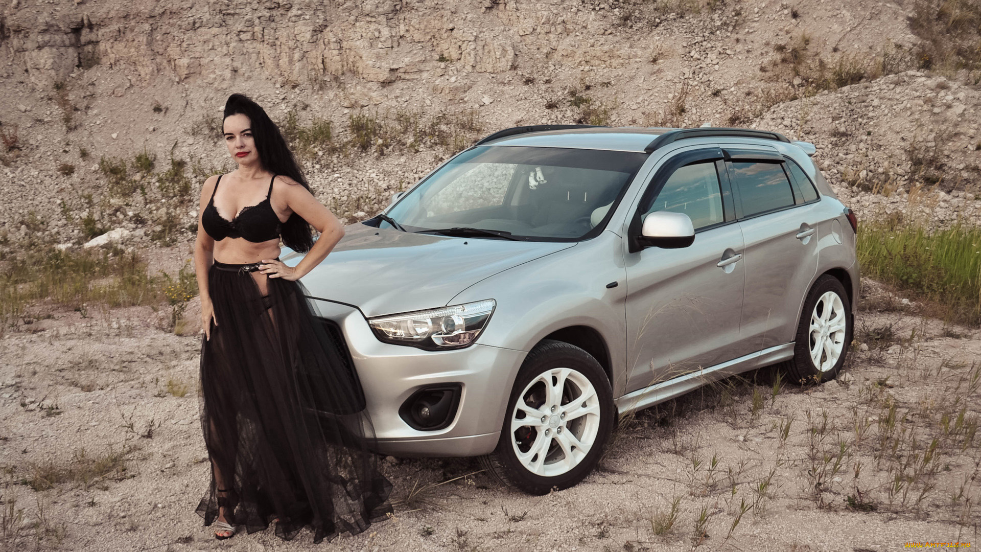 автомобили, -авто, с, девушками, mitsubishi, asx