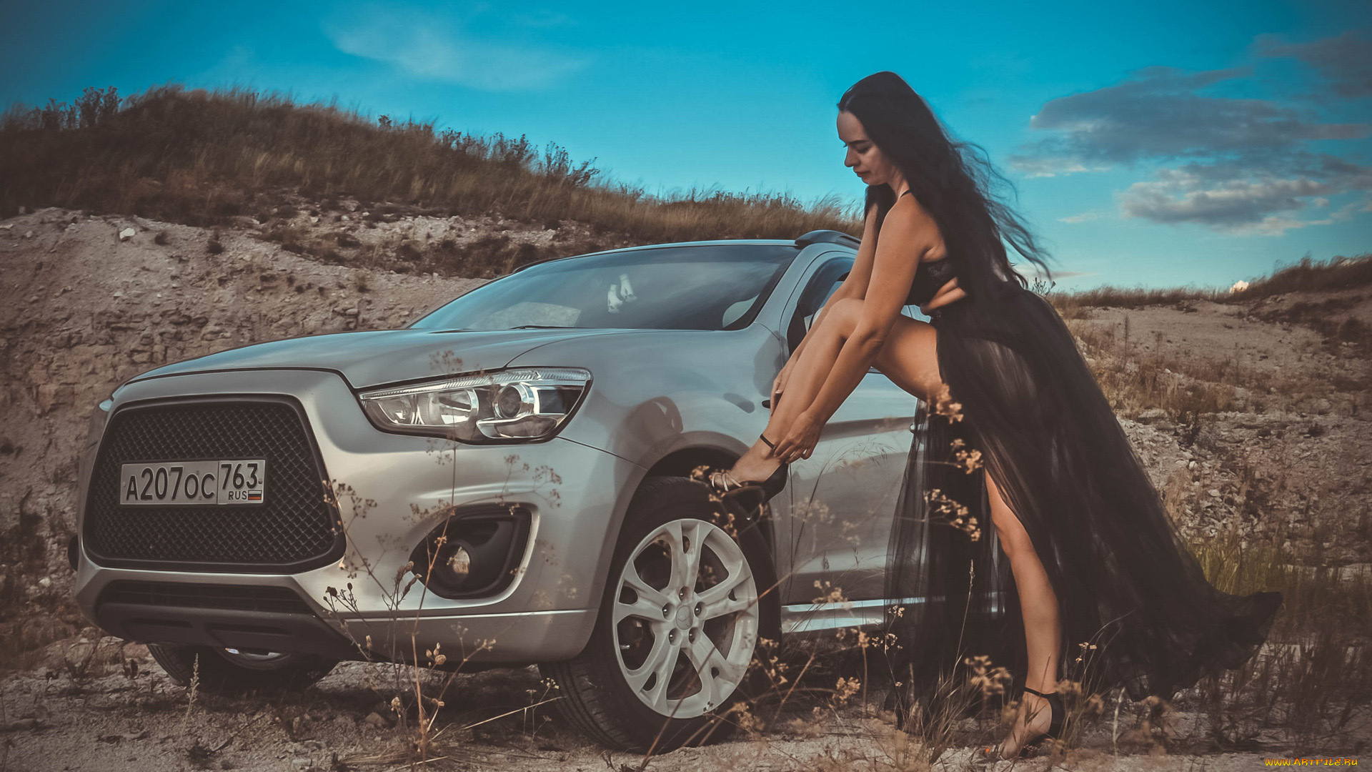 автомобили, -авто, с, девушками, mitsubishi, asx