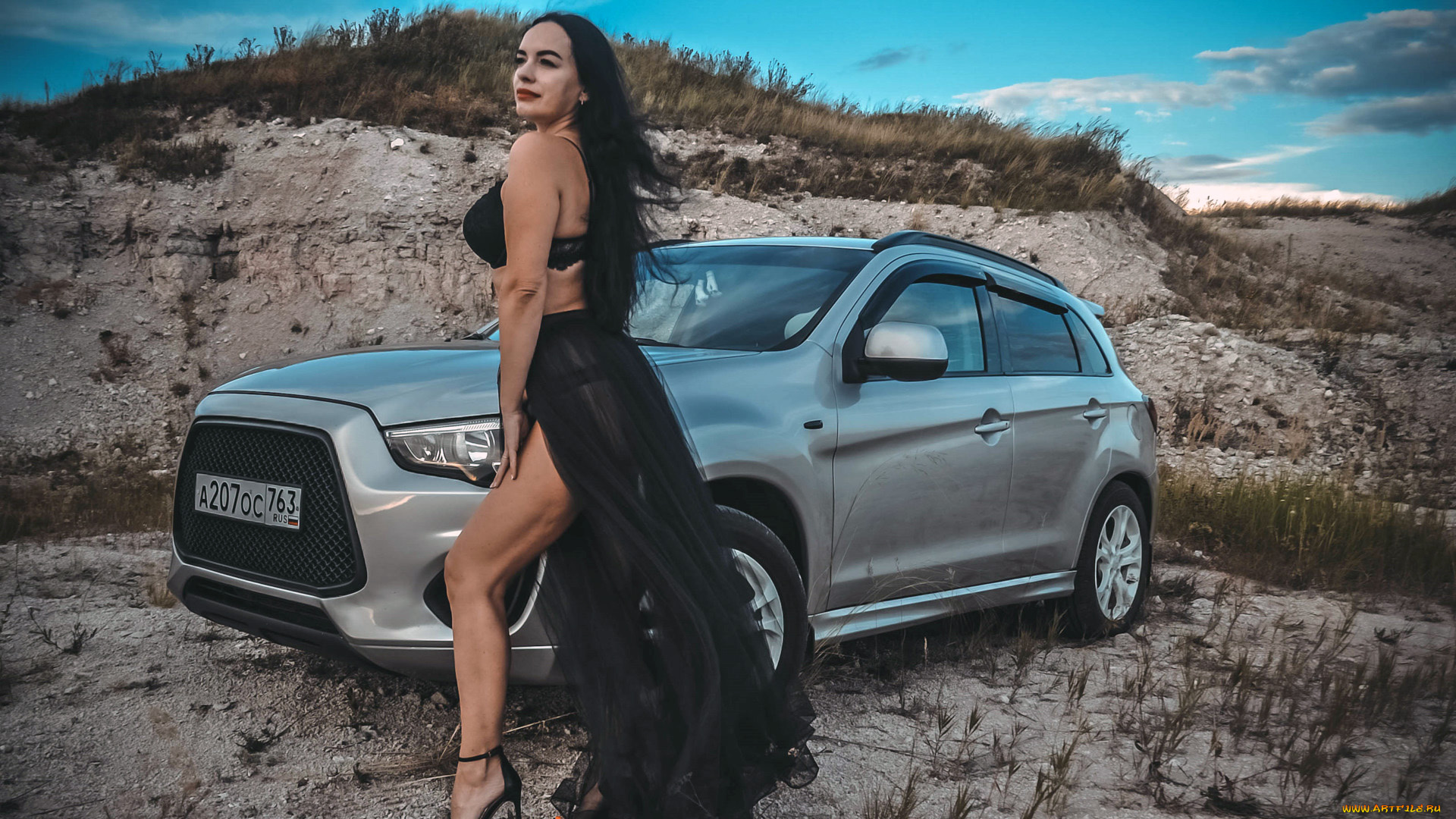 автомобили, -авто, с, девушками, mitsubishi, asx