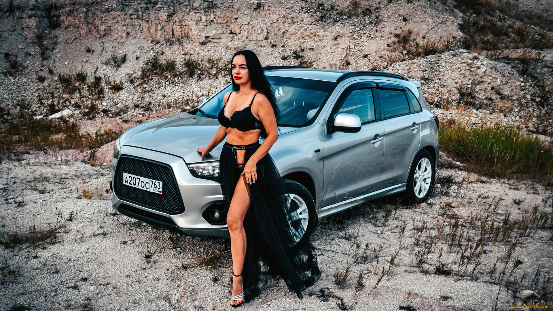 автомобили, -авто, с, девушками, mitsubishi, asx