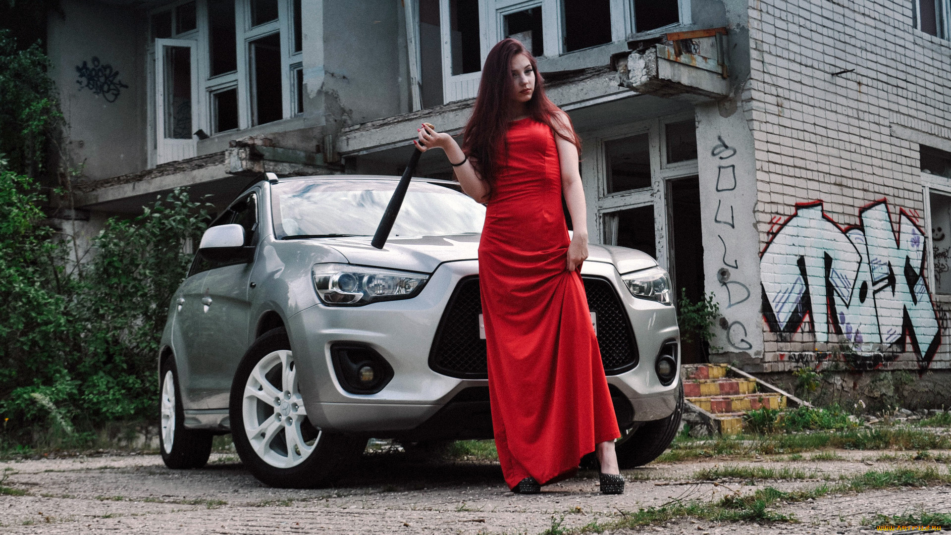 автомобили, -авто, с, девушками, mitsubishi, asx