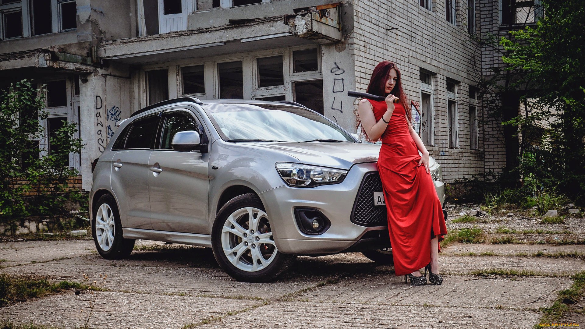 автомобили, -авто, с, девушками, mitsubishi, asx