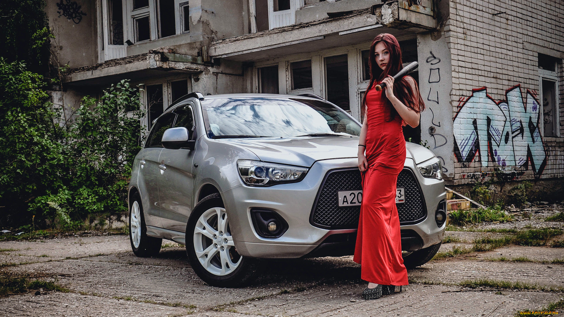 автомобили, -авто, с, девушками, mitsubishi, asx