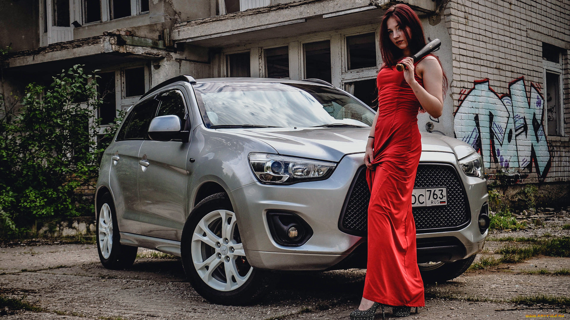 автомобили, -авто, с, девушками, mitsubishi, asx