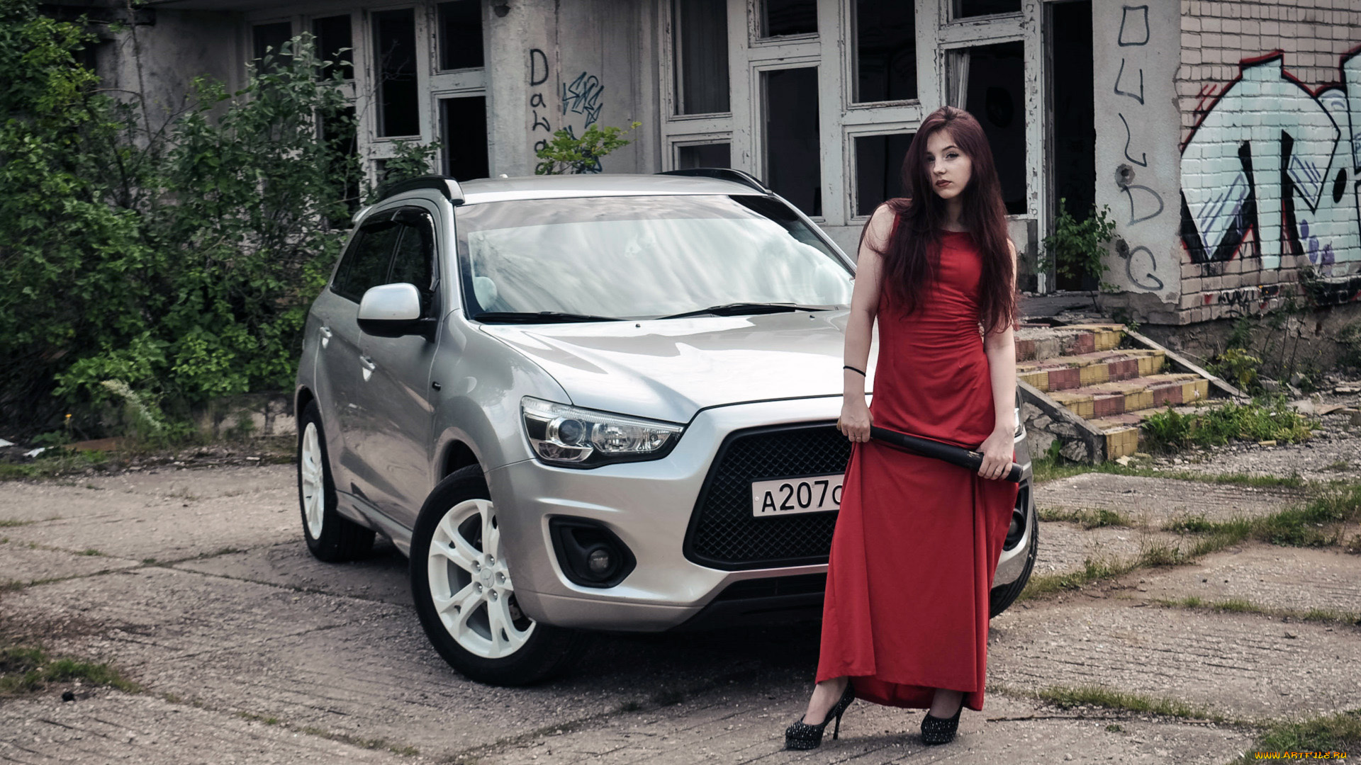 автомобили, -авто, с, девушками, mitsubishi, asx