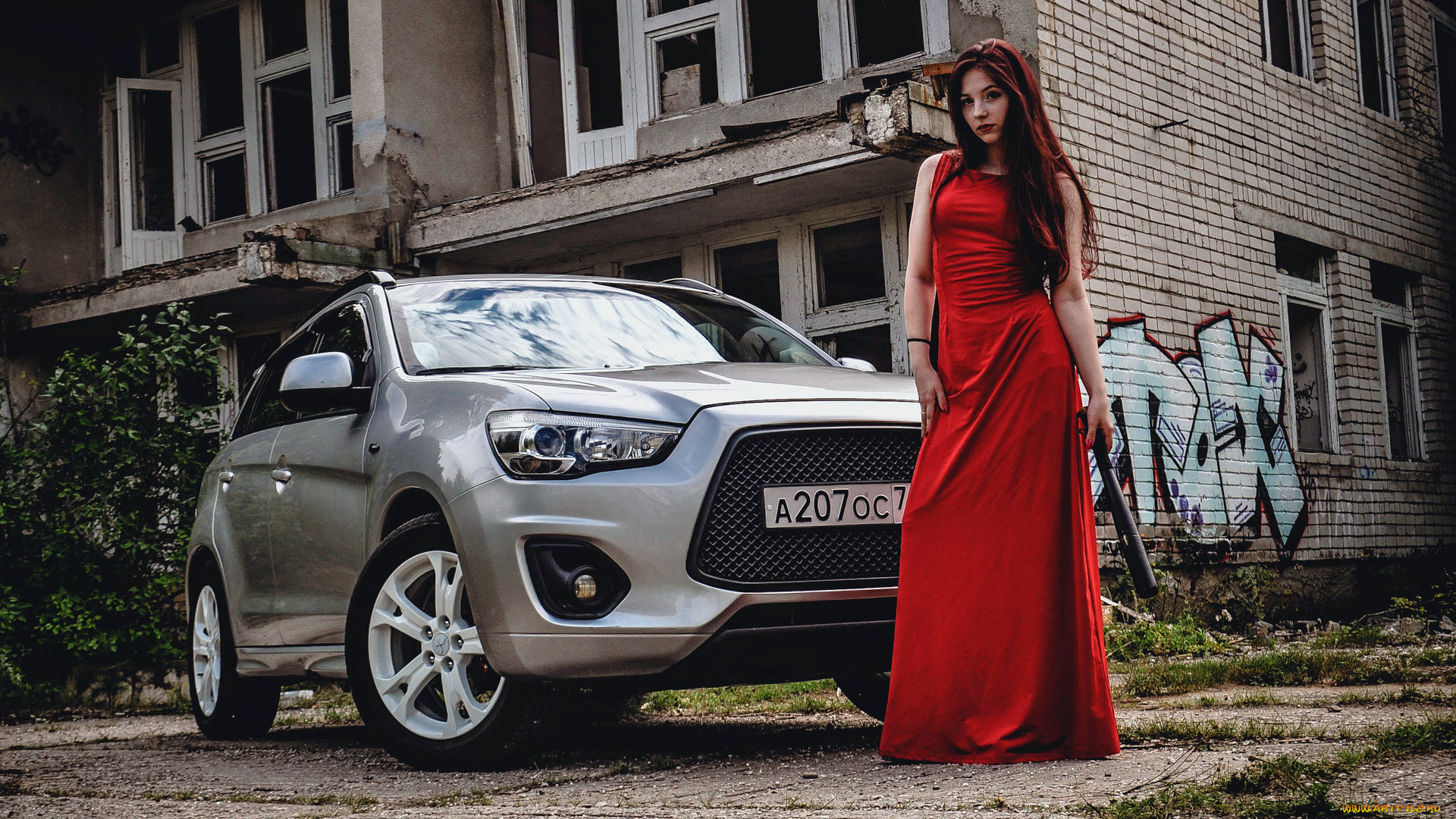 автомобили, -авто, с, девушками, mitsubishi, asx