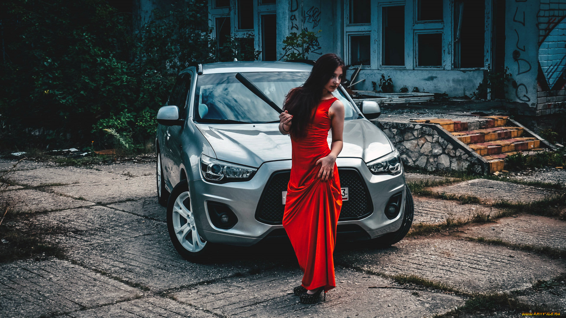 автомобили, -авто, с, девушками, mitsubishi, asx