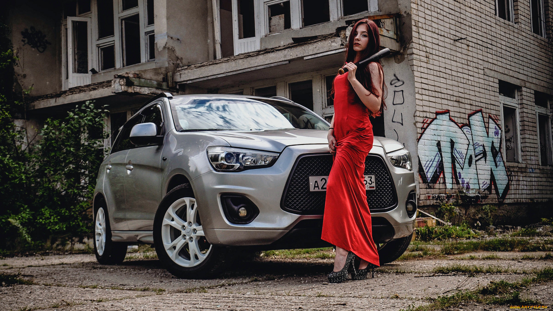 автомобили, -авто, с, девушками, mitsubishi, asx