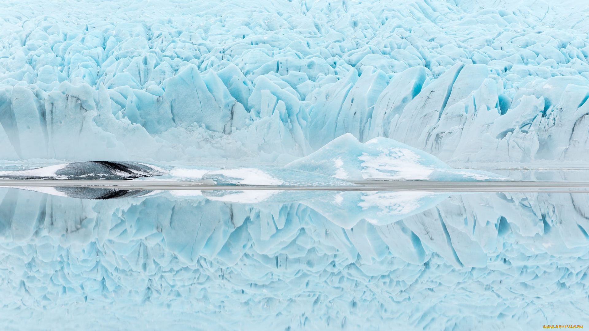 природа, айсберги, и, ледники, ледник