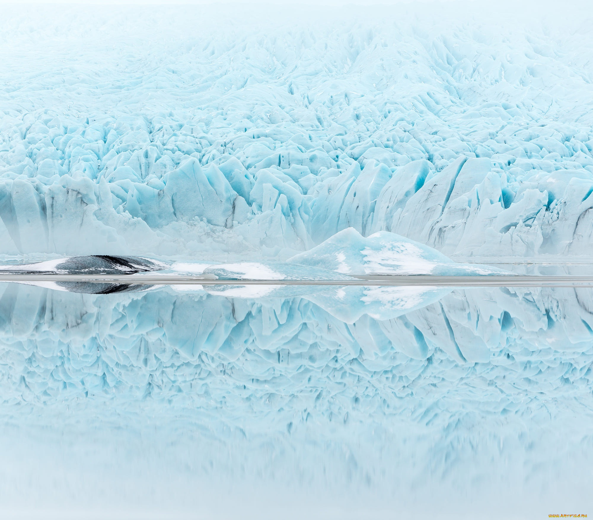 природа, айсберги, и, ледники, ледник