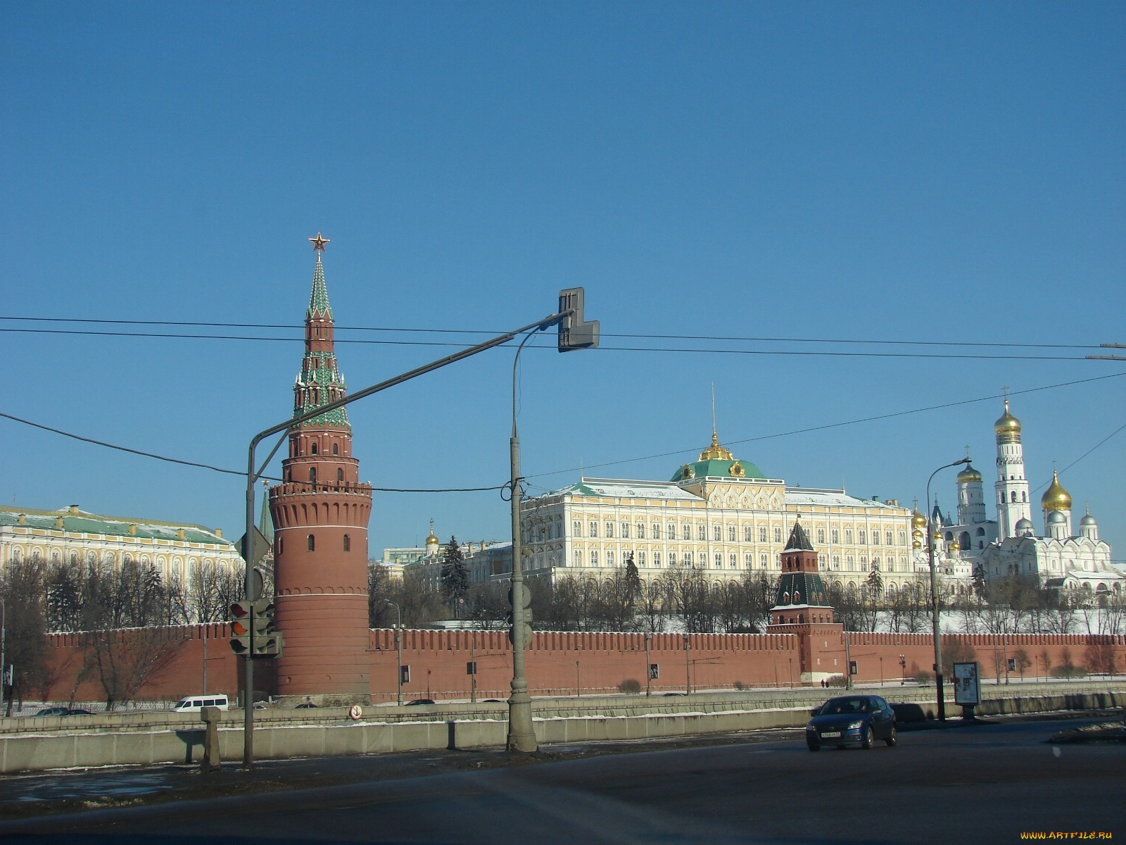 кремлевская, набережная, города, москва, россия