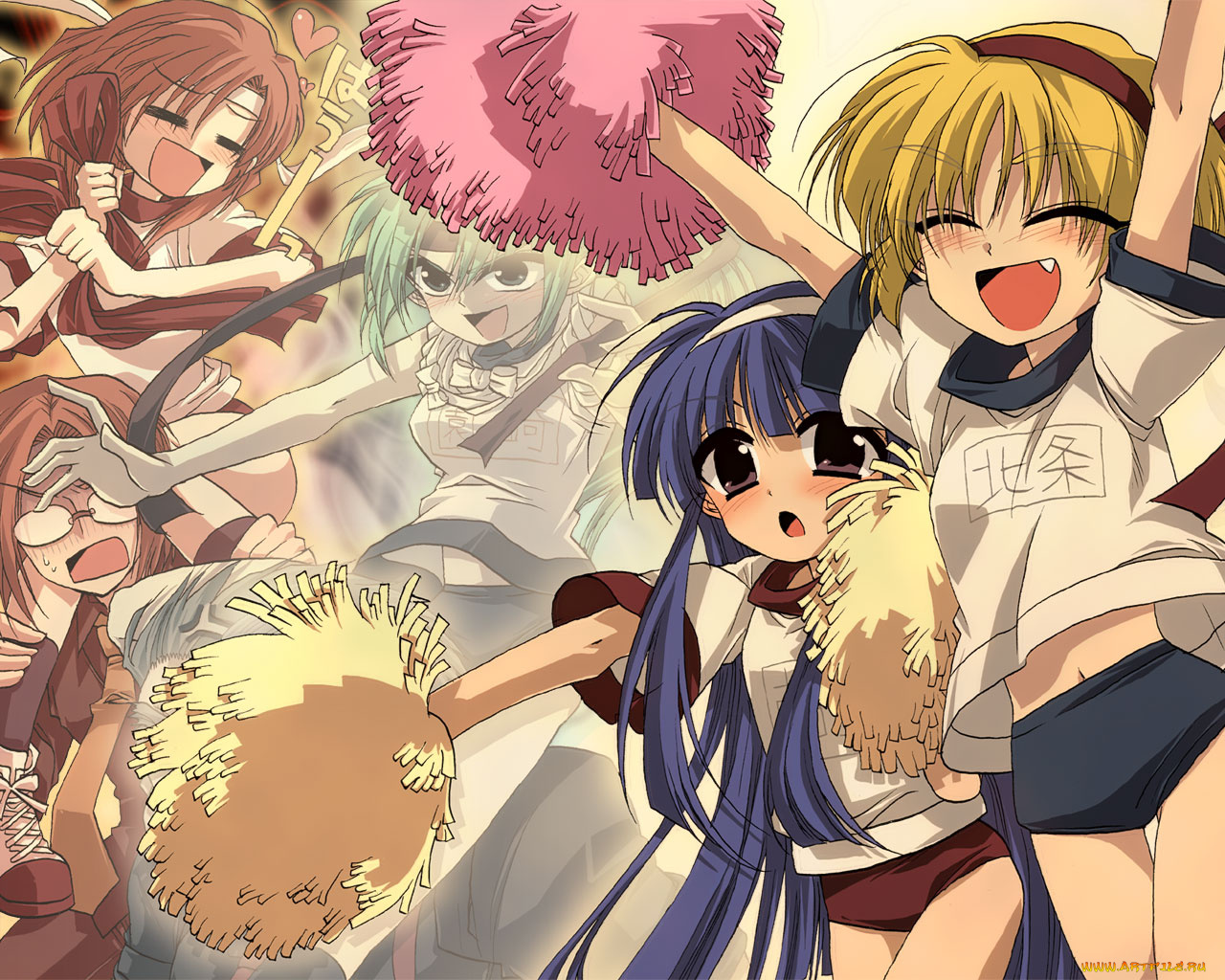 аниме, higurashi, no, naku, koro, ni, ryuuguu, rena, houjou, satoko, furude, rika, sonozaki, mion