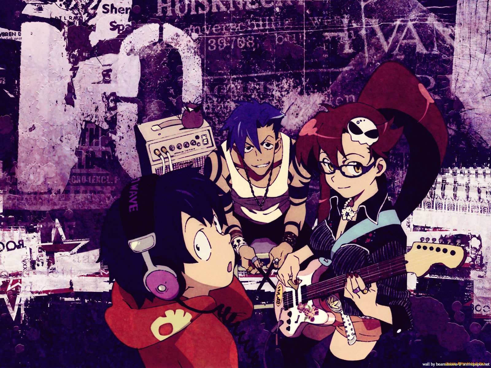 аниме, tengen, toppa, gurren, lagann, yoko, littner, simon, kamina