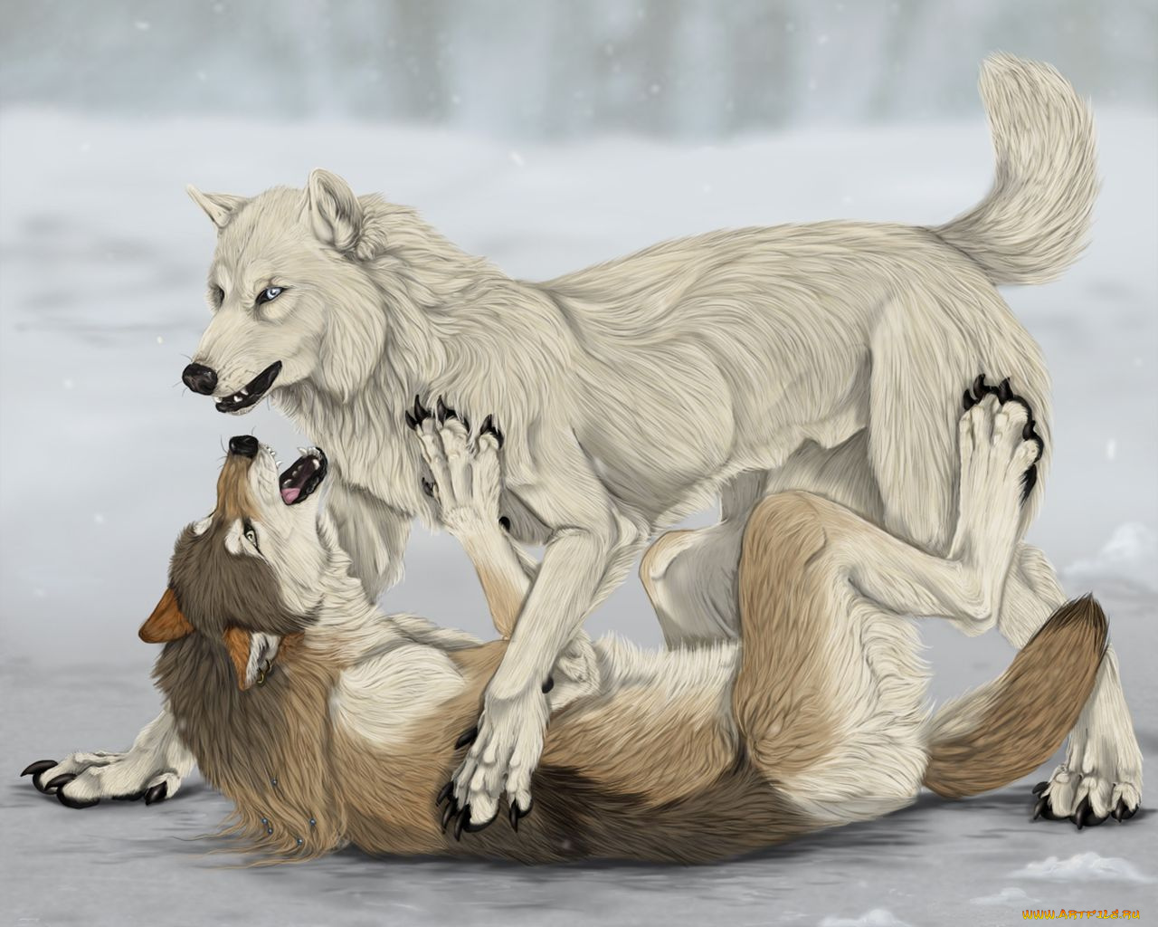 рисованные, животные