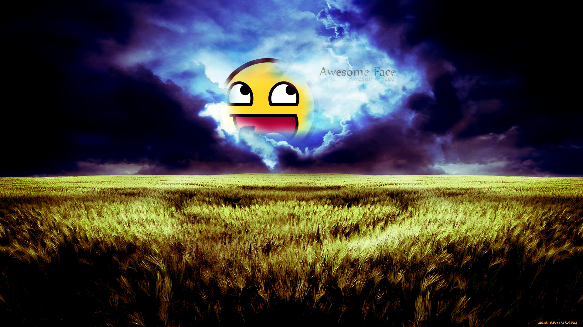 разное, компьютерный, дизайн, трава, смайлик