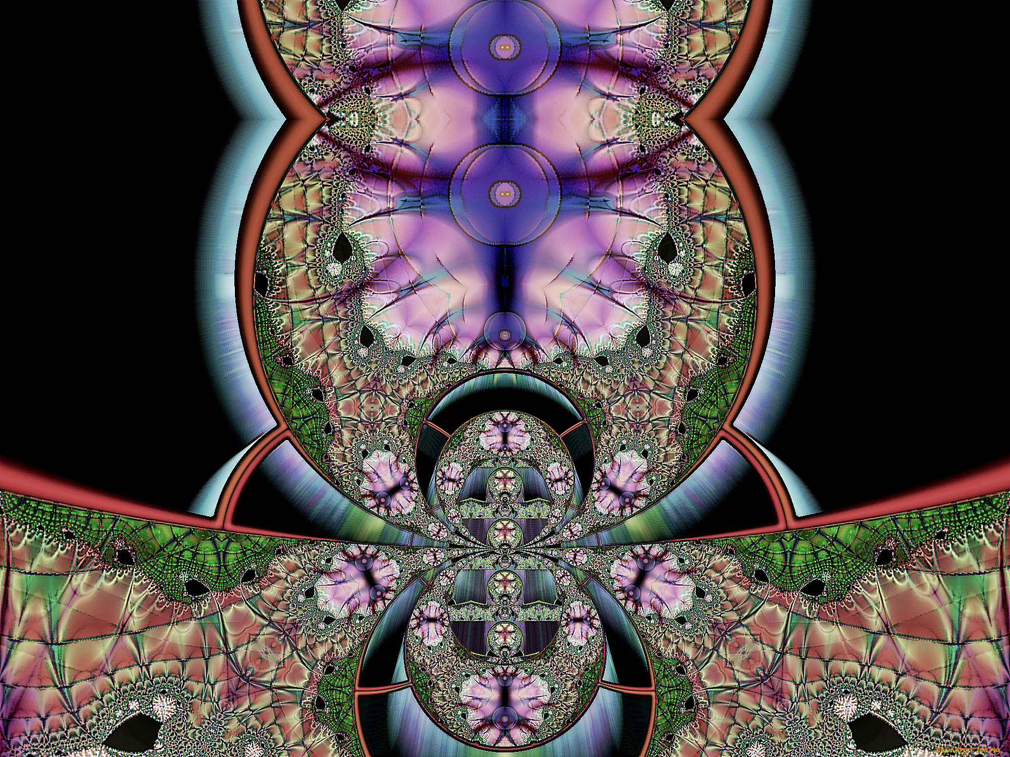 3д, графика, fractal, фракталы, узор, цвета