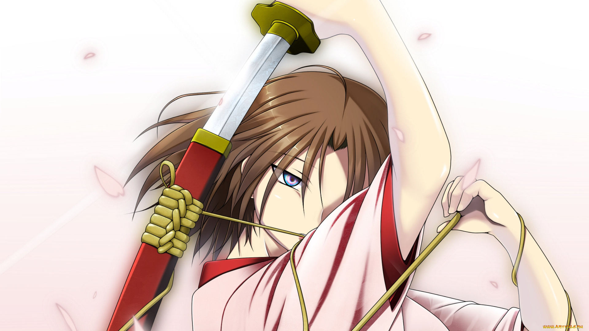 аниме, kara, no, kyokai, девушка, меч