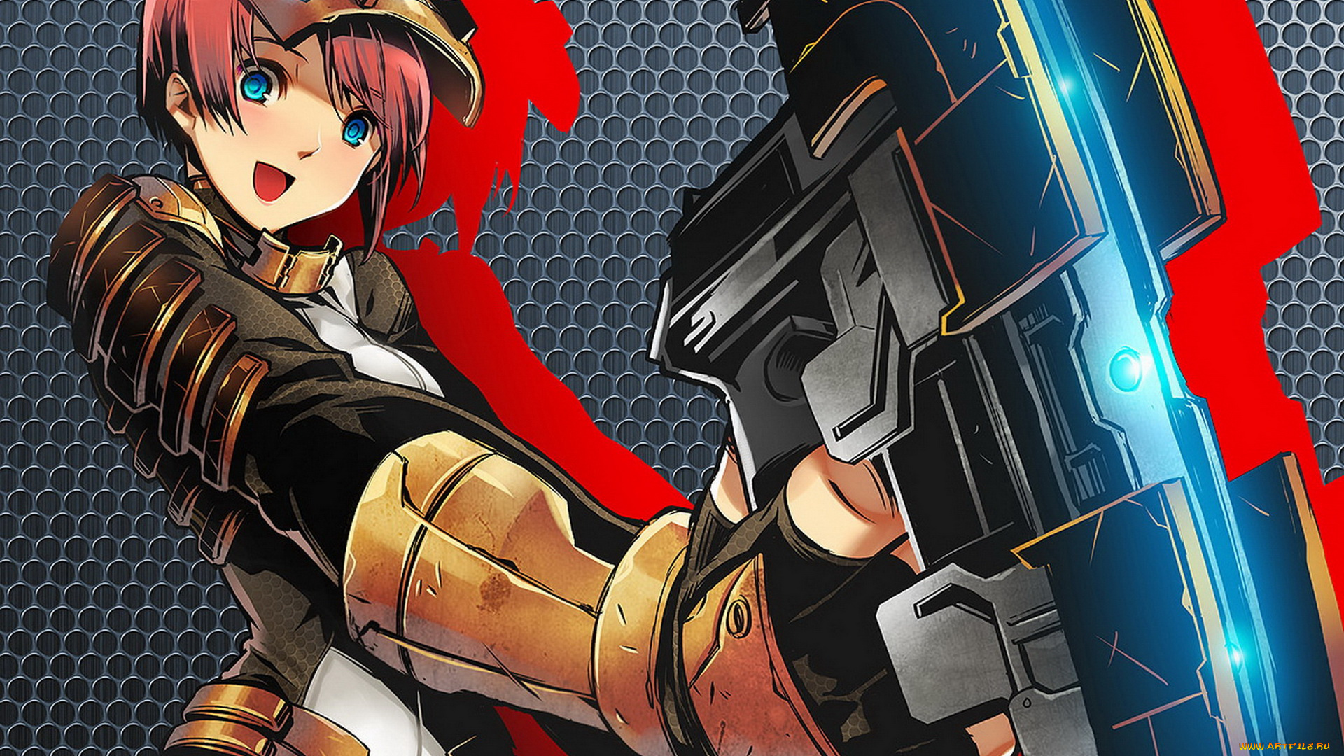 аниме, weapon, blood, technology, dead, space, девушка