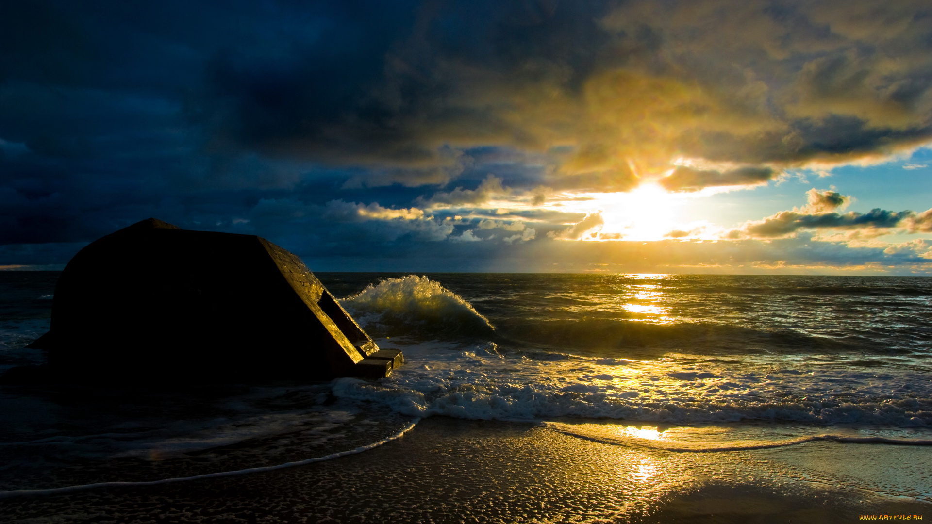 франция, аквитания, природа, восходы, закаты, море, закат