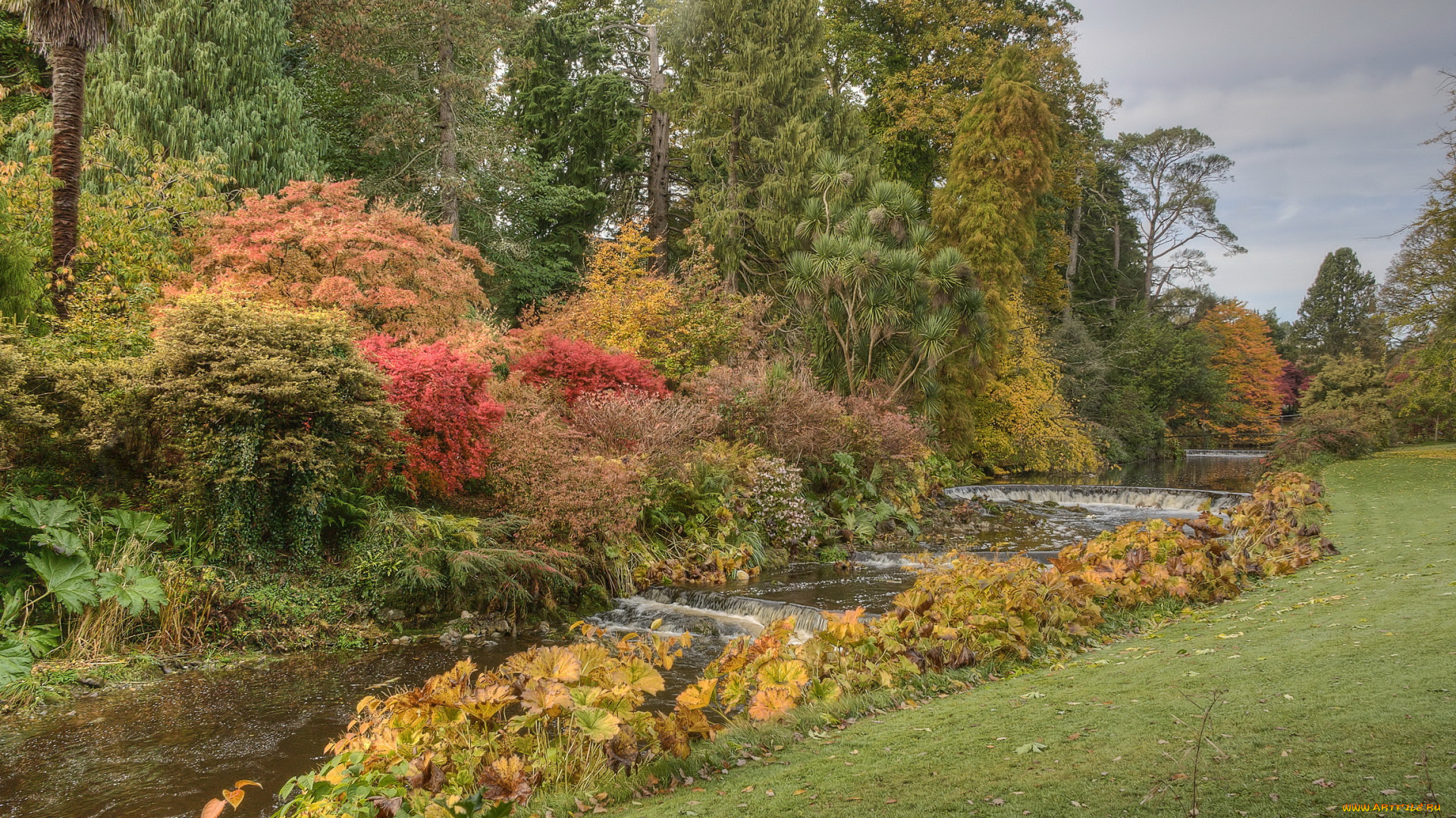 mount, usher, gardens, ireland, природа, парк