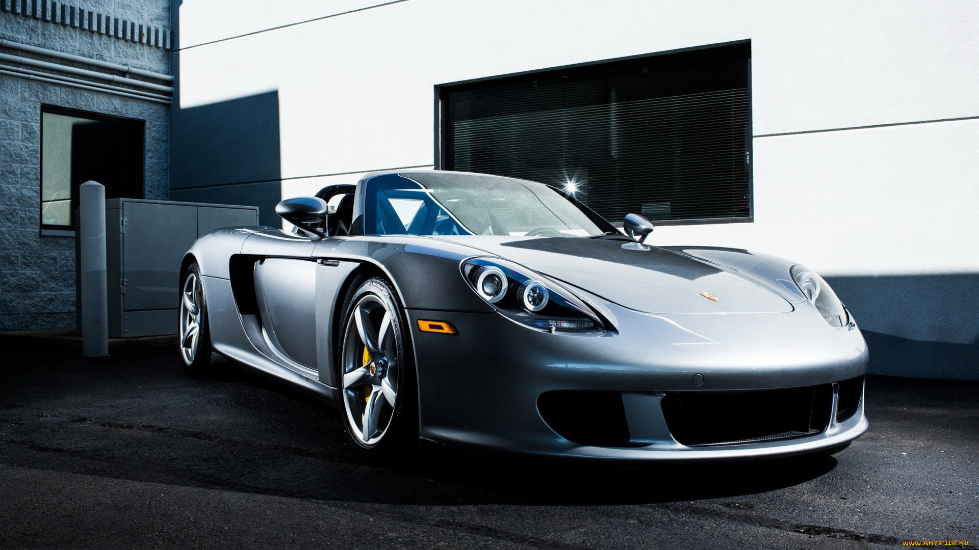 porsche, carrera, gt, автомобили, серебристый, парковка