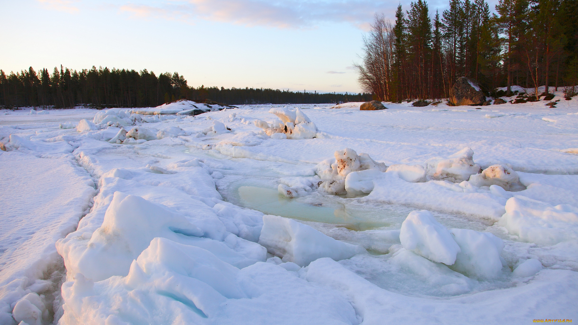 природа, зима, снег