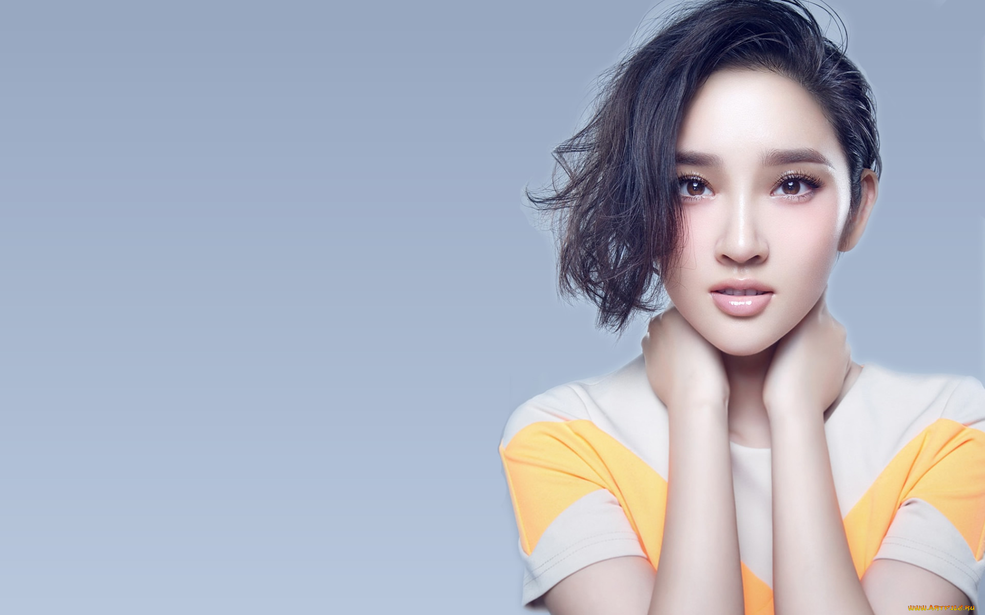 Tang, Yi, Xin, девушки, взгляд, азиатка