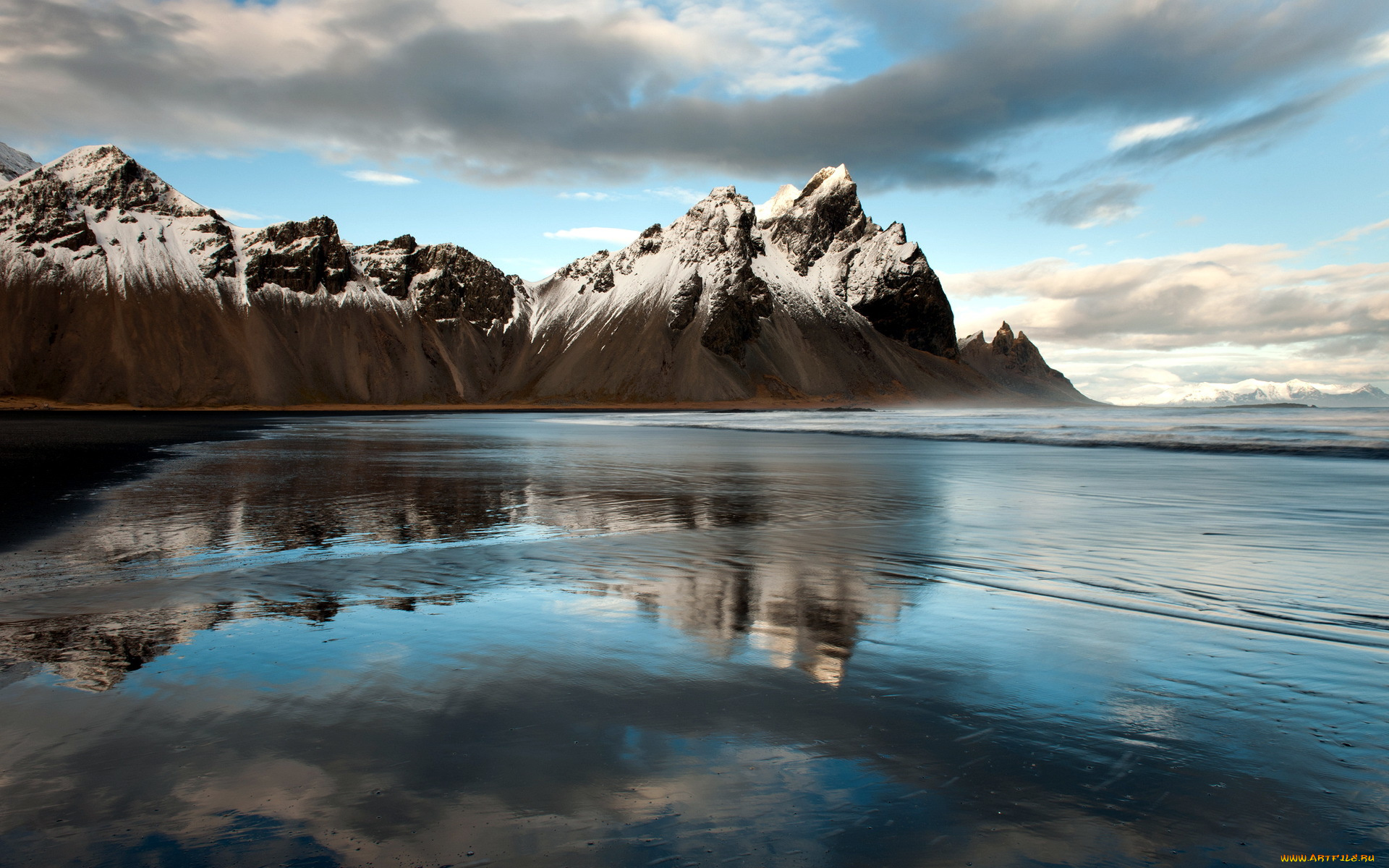 природа, побережье, океан, горы