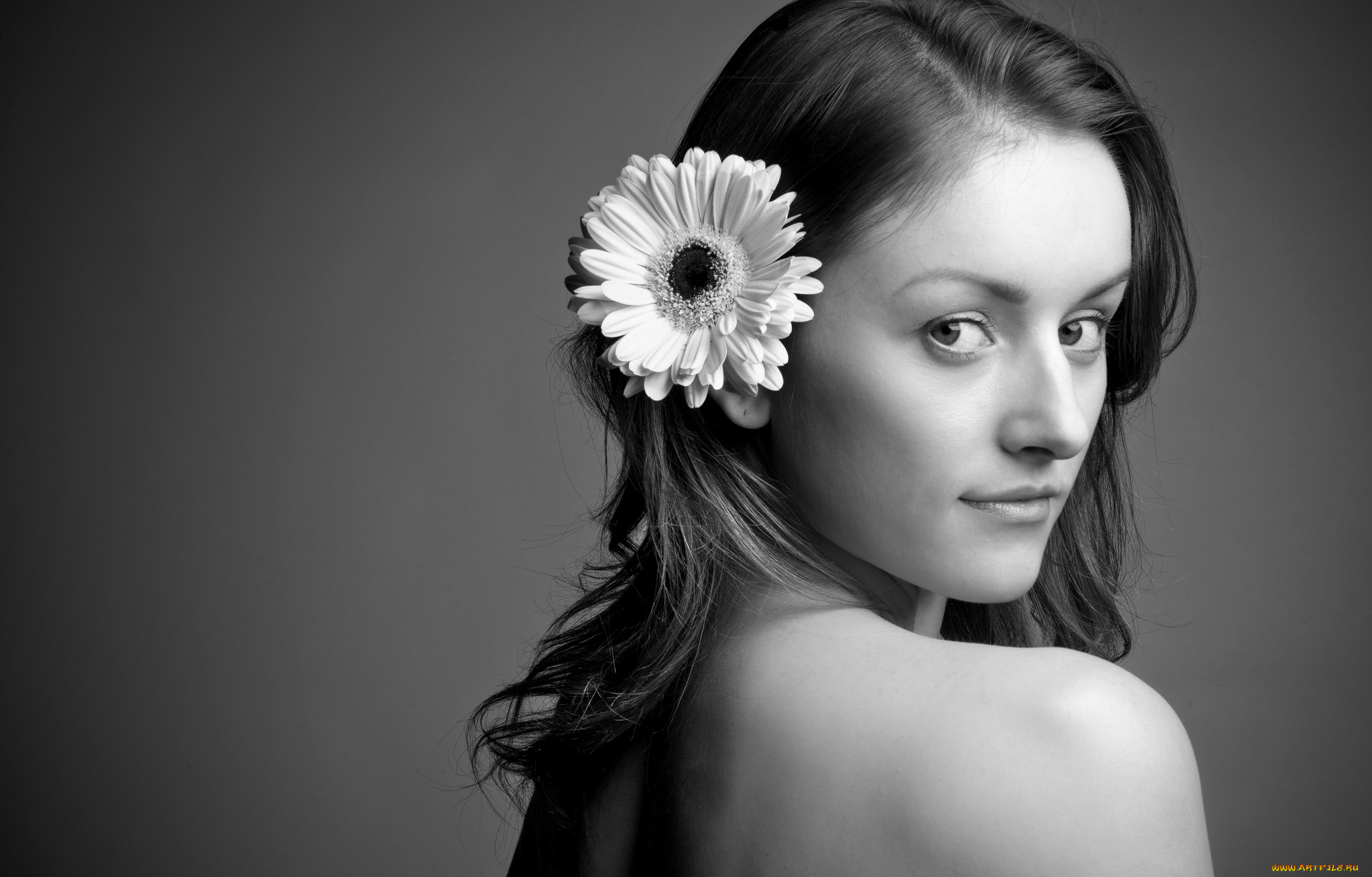 -Unsort, Лица, Портреты, девушки, unsort, лица, портреты, цветок, взгляд