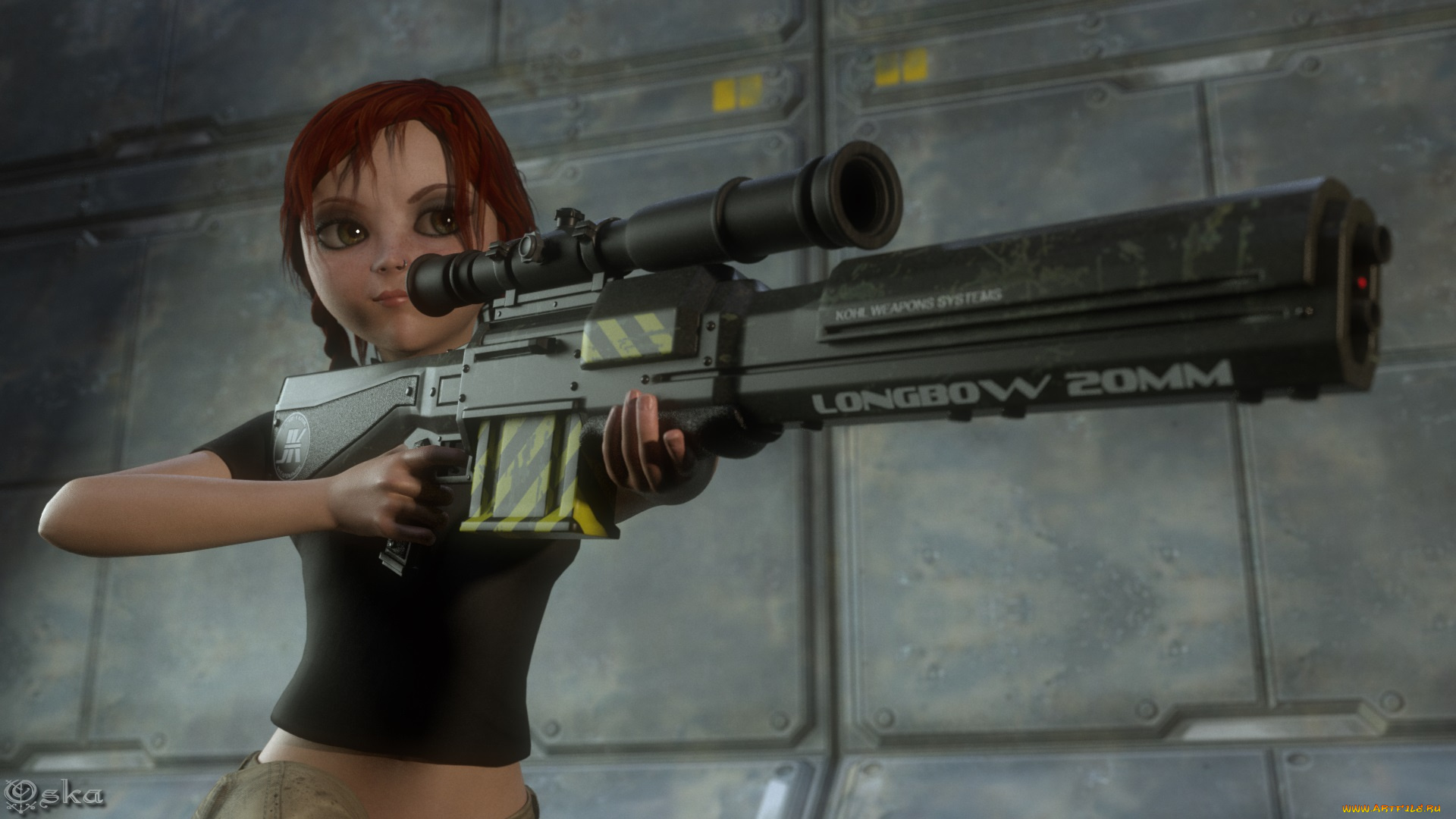 3д, графика, fantasy, , фантазия, девушка, оружие