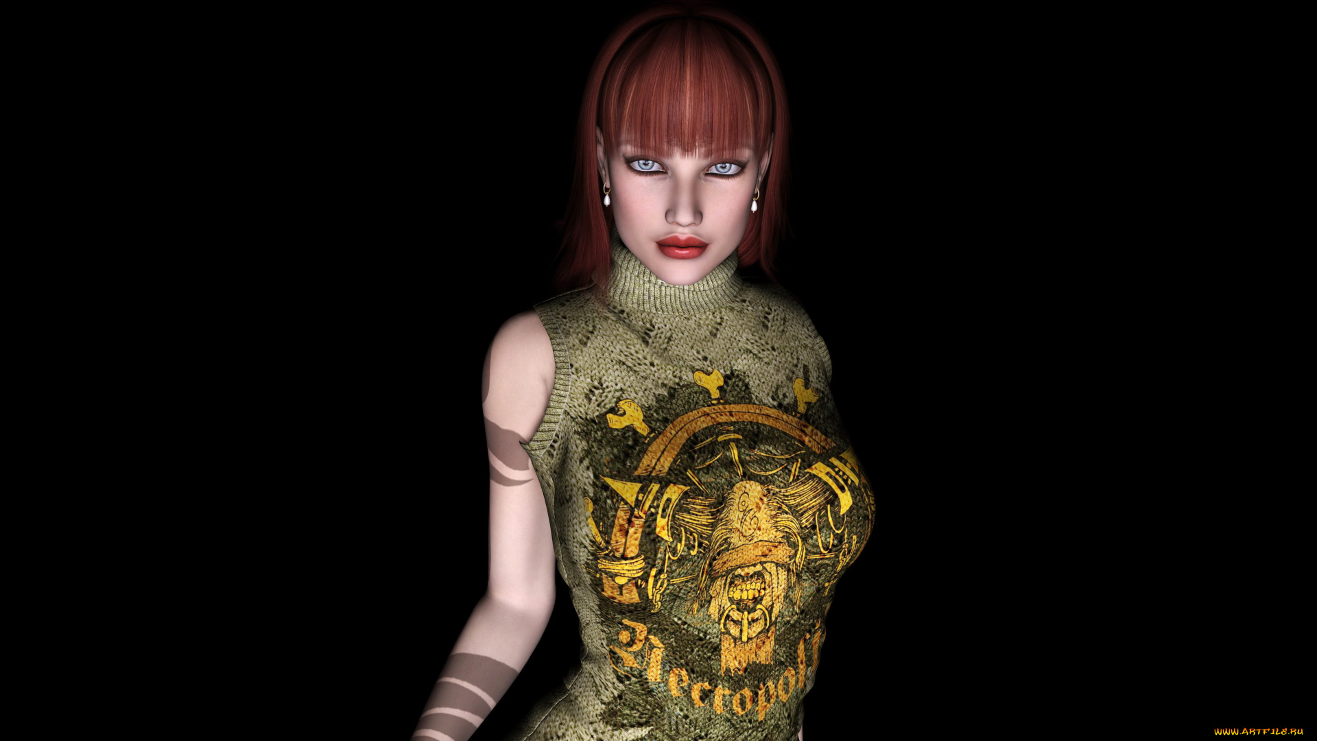 3д, графика, people, , люди, девушка, взгляд, фон