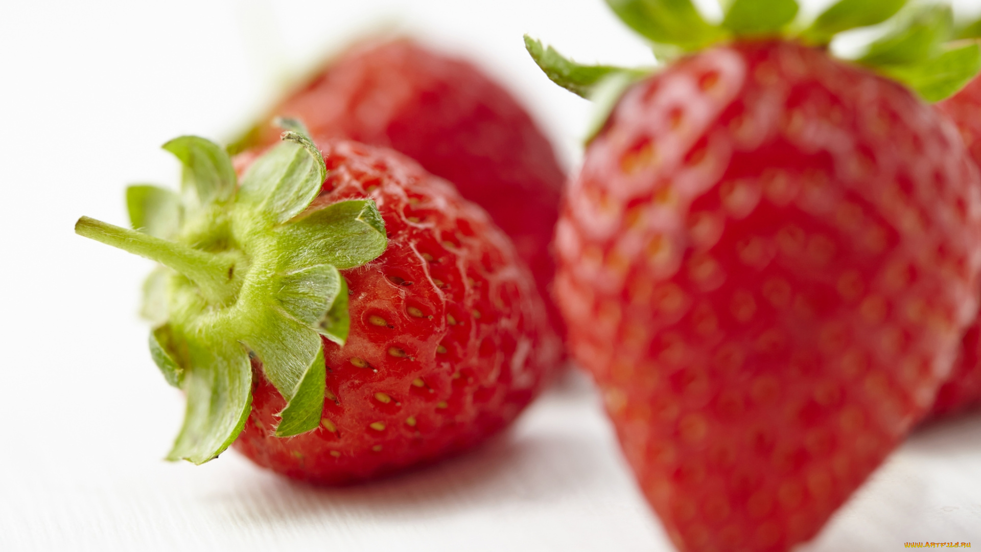 еда, клубника, , земляника, листья, фон