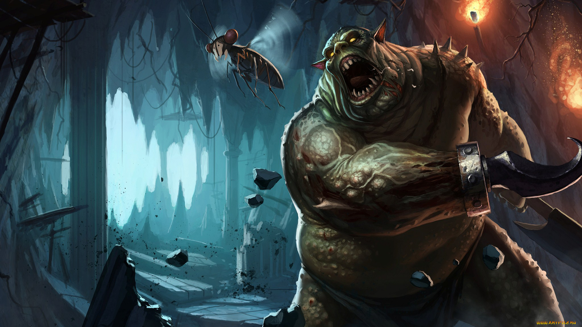 фэнтези, существа, крюки, камни