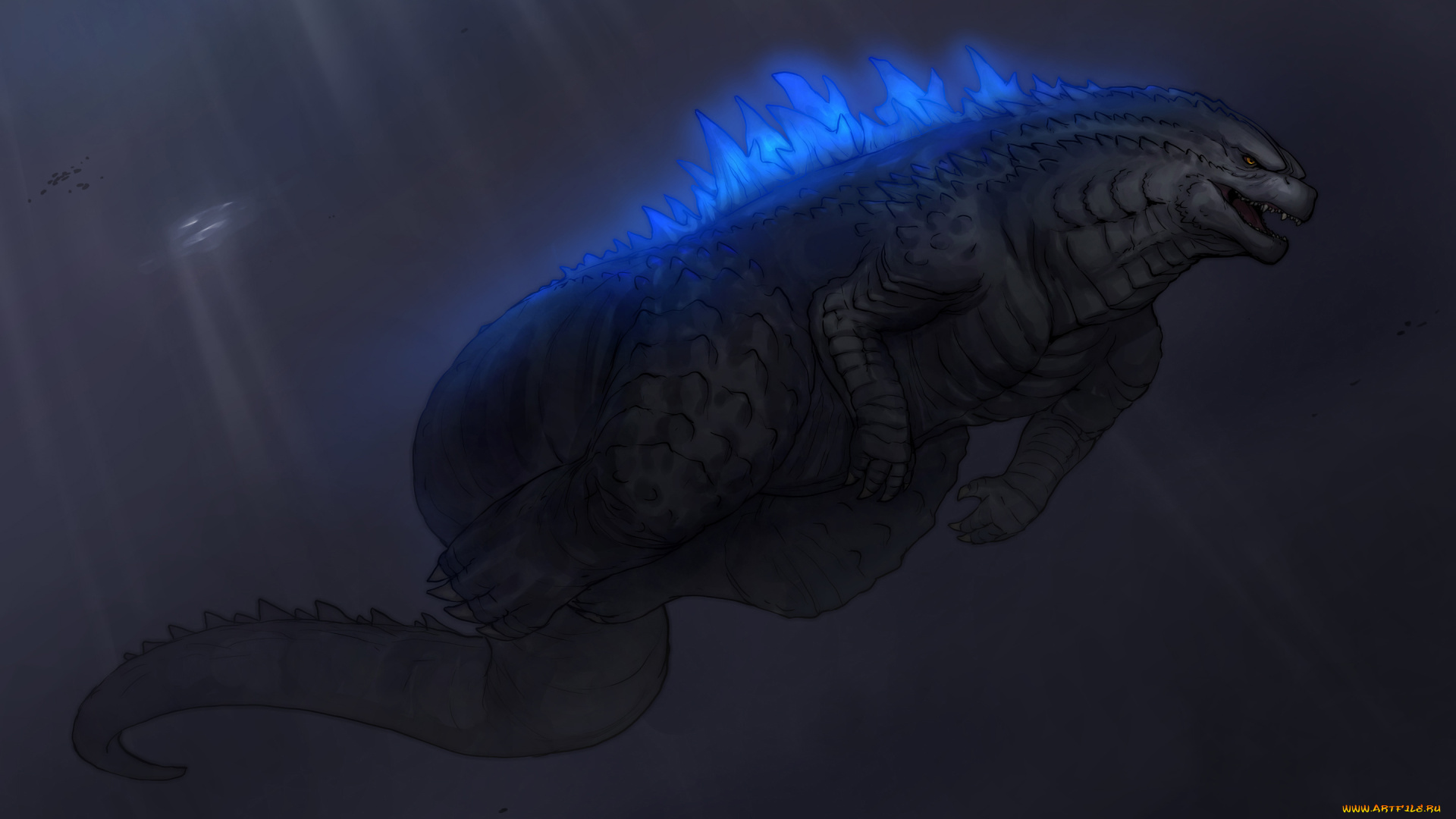 годзилла, фэнтези, существа, динозавр, godzilla, dinosaur, монстр