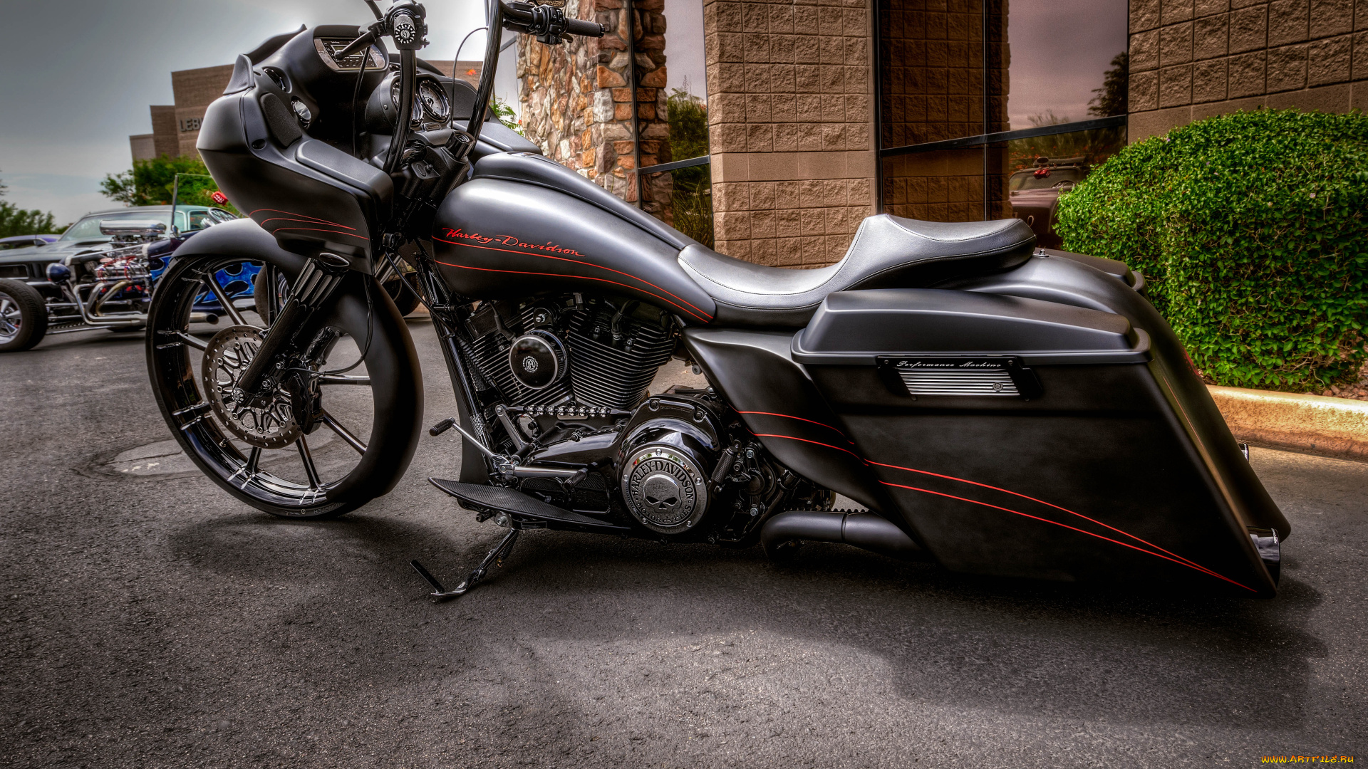 мотоциклы, customs, harley-davidson, черный